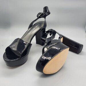 Stuart Weitzman Realdeal Patent Leather High-Heel Platform Sandals